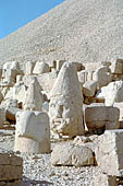 Nemrut Dagi Milli Parki, the tomb of King  Antiochos I, west terrace, statues of the eagle, Apollo and Commagene goddess